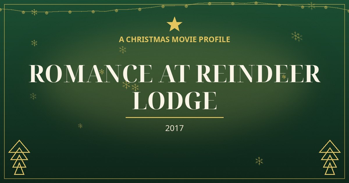 Romance at Reindeer Lodge — original designed title card art