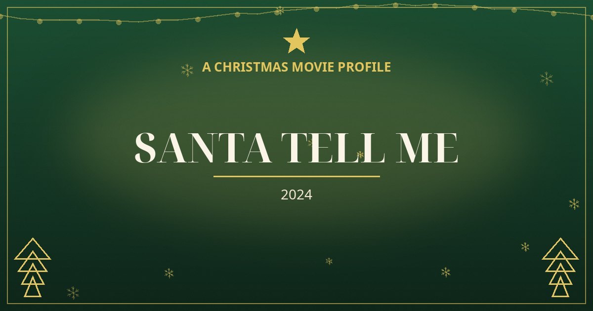 Santa Tell Me — original designed title card art