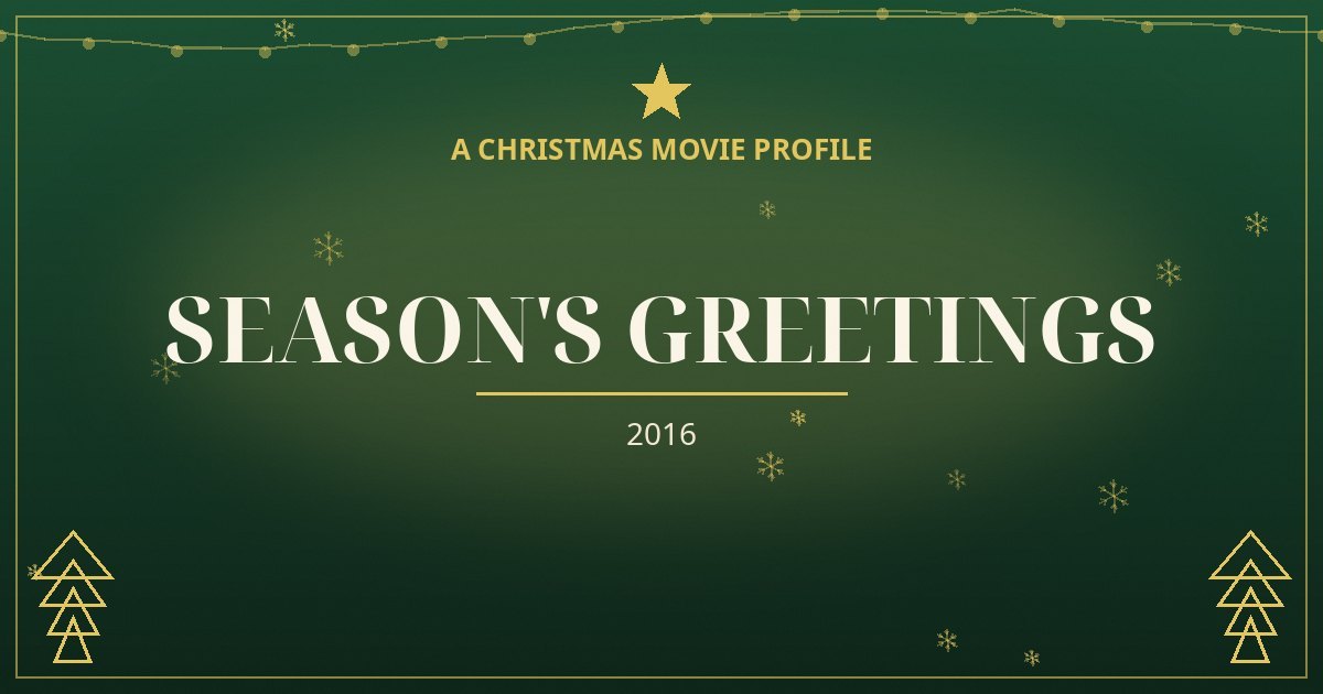 Season's Greetings — original designed title card art