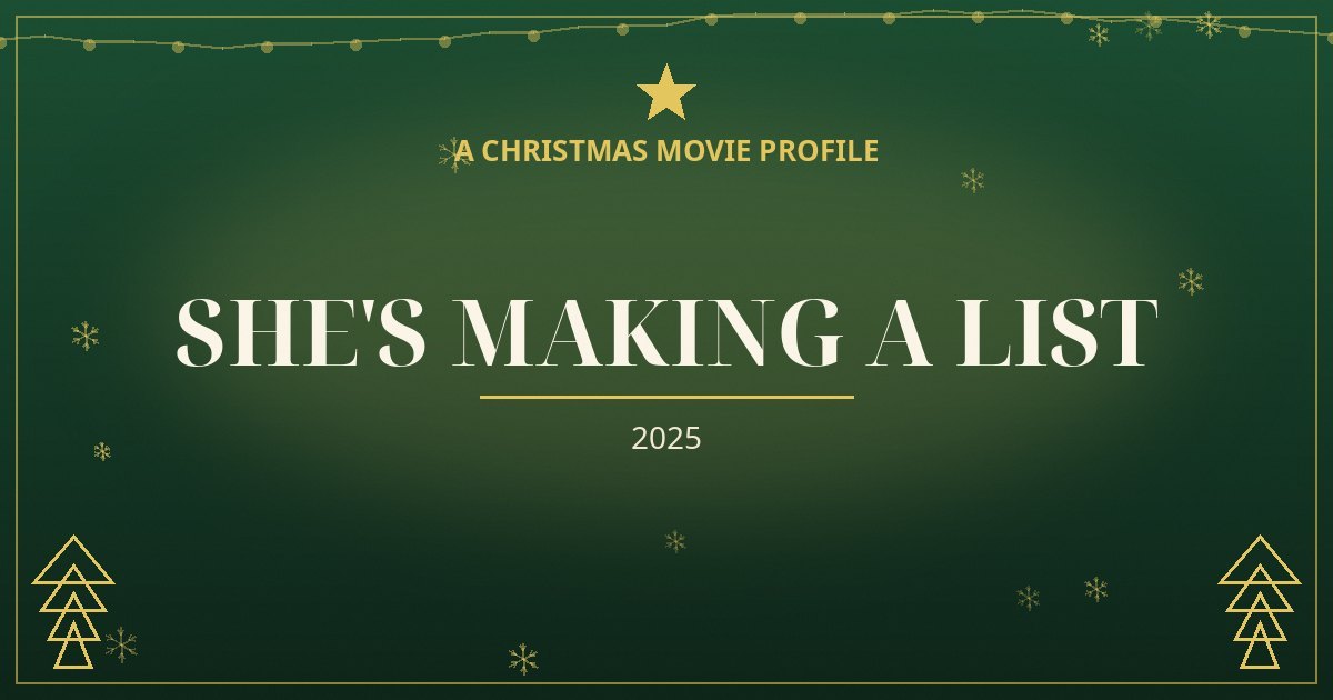 She's Making a List — original designed title card art