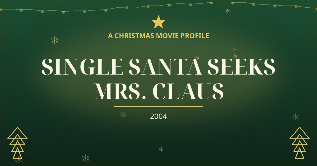 Single Santa Seeks Mrs. Claus — original designed title card art