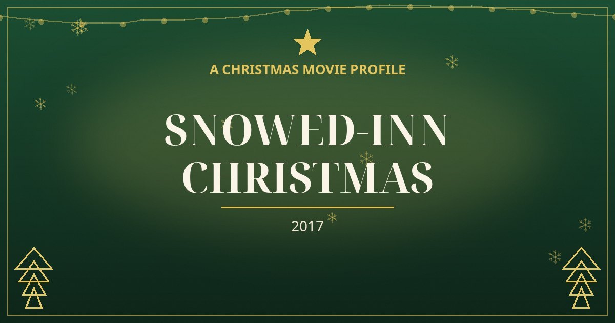 Snowed-Inn Christmas — original designed title card art