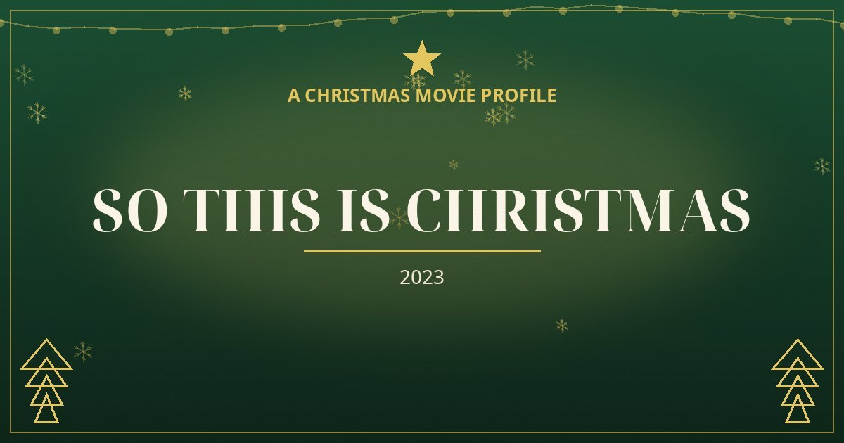 So This Is Christmas — original designed title card art