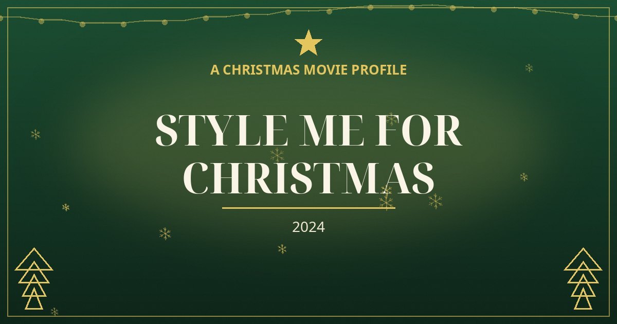 Style Me for Christmas — original designed title card art