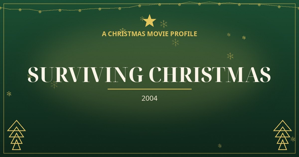 Surviving Christmas — original designed title card art