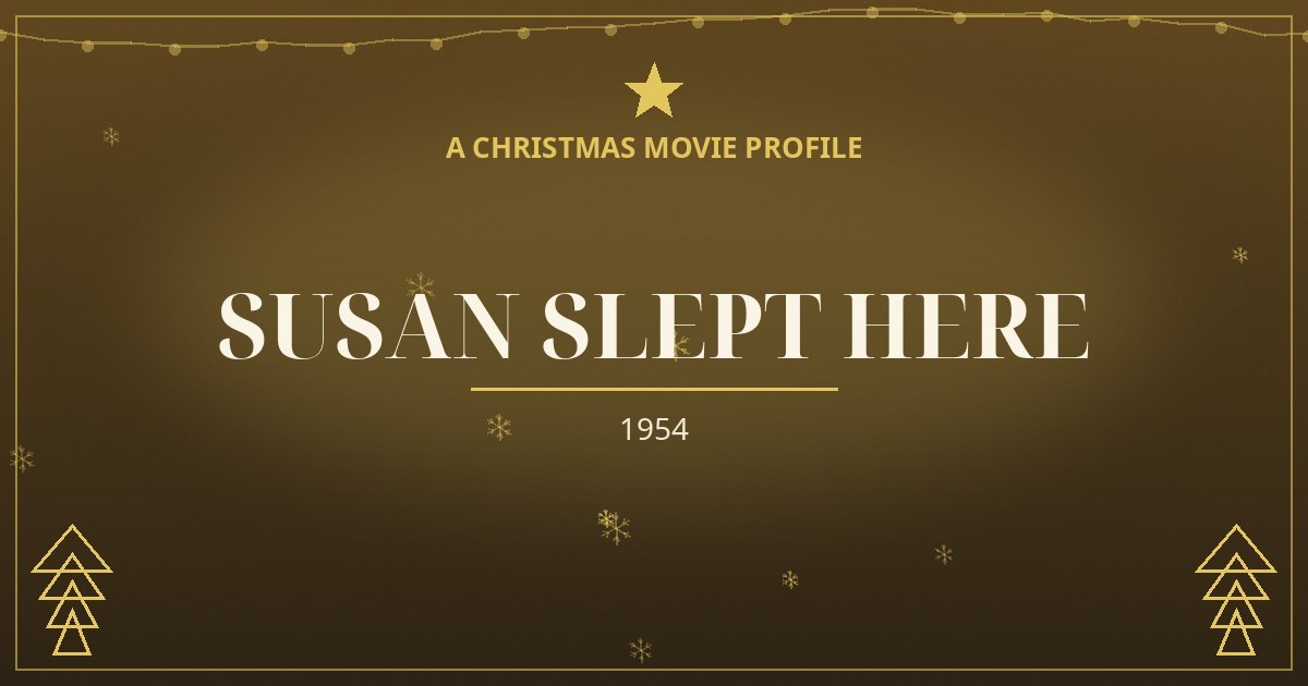 Susan Slept Here — original designed title card art