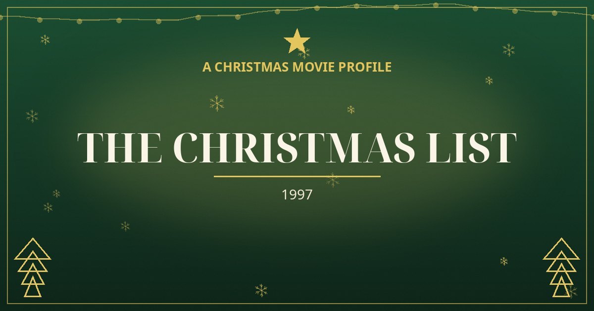The Christmas List — original designed title card art