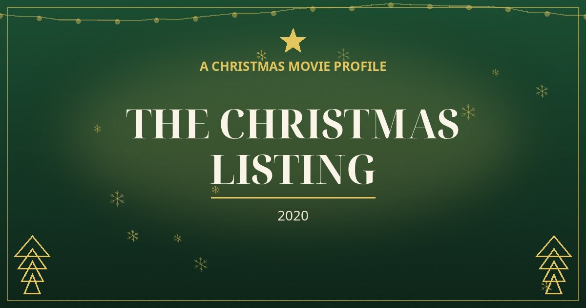 The Christmas Listing — original designed title card art