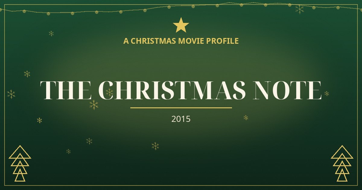 The Christmas Note — original designed title card art