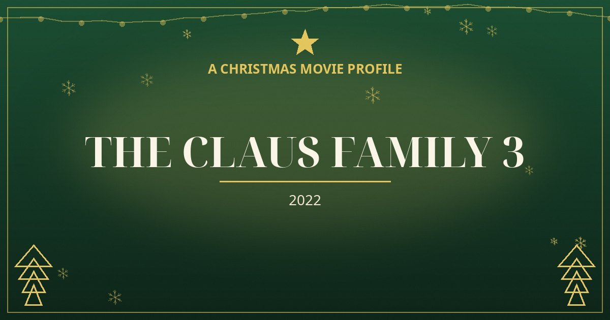 The Claus Family 3 — original designed title card art