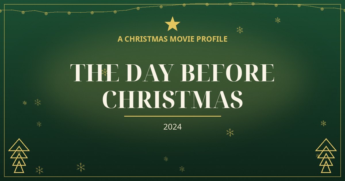 The Day Before Christmas — original designed title card art