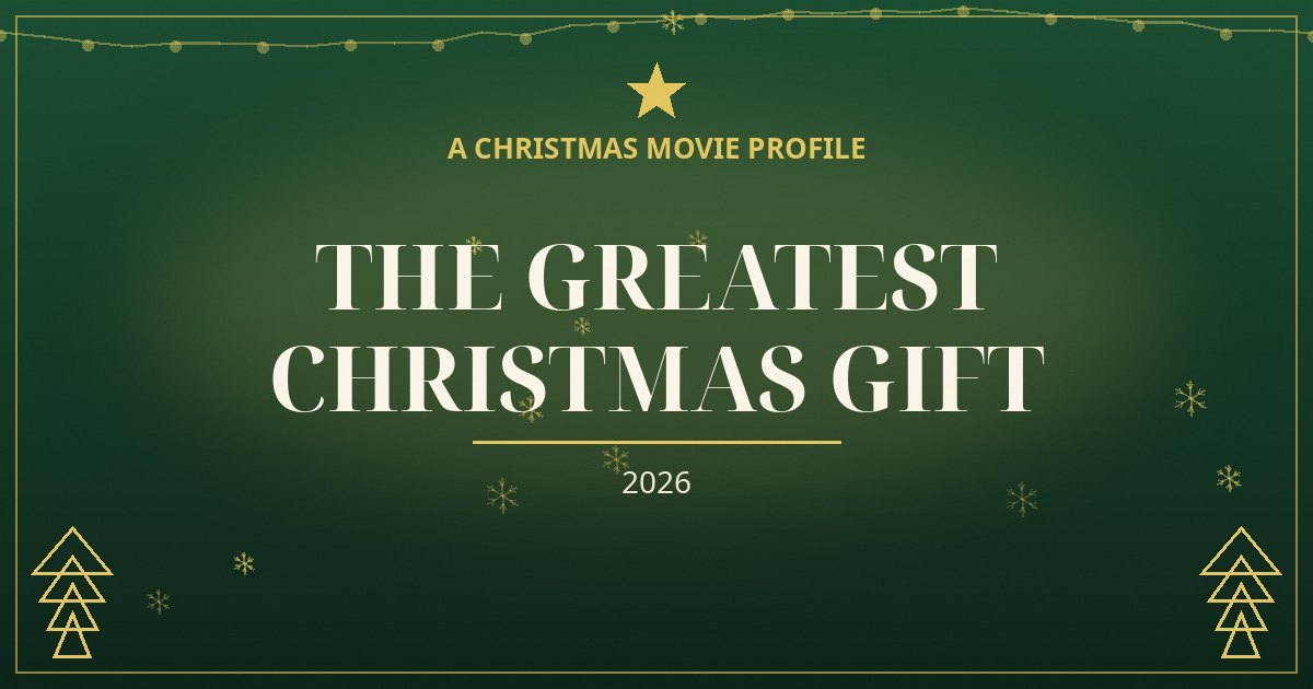 The Greatest Christmas Gift — original designed title card art