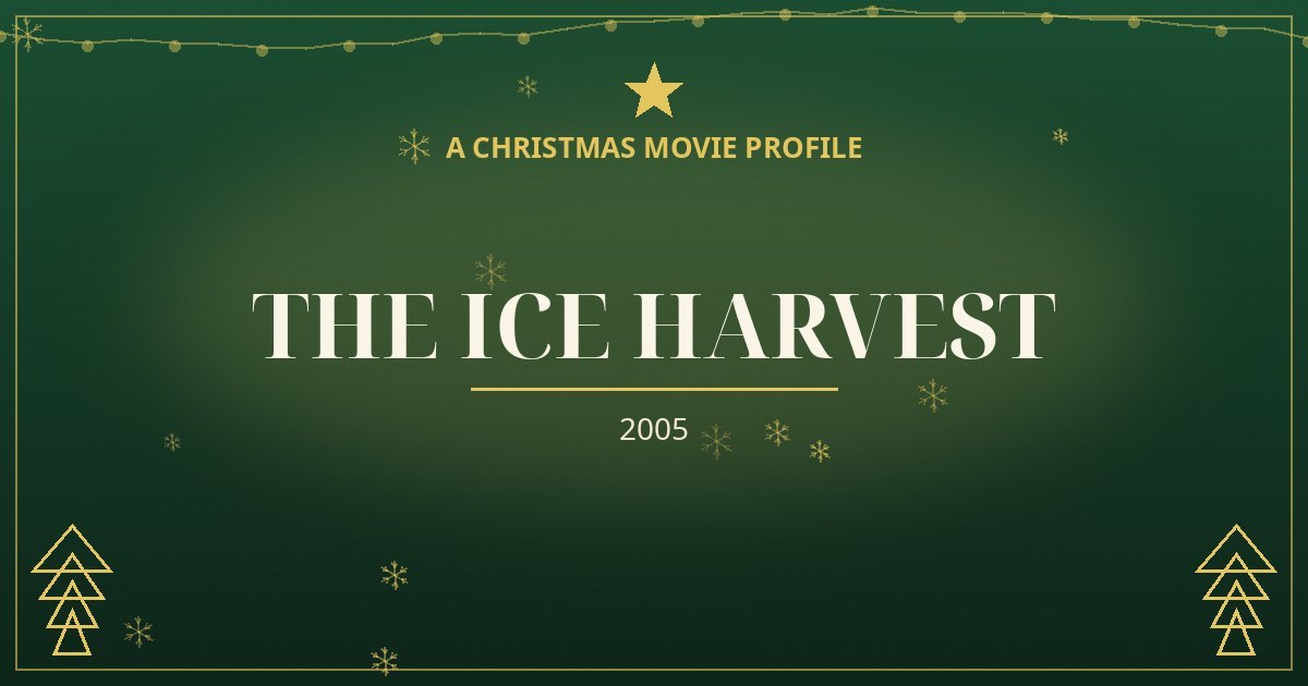 The Ice Harvest — original designed title card art