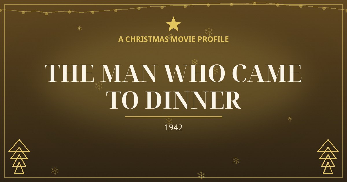 The Man Who Came to Dinner — original designed title card art
