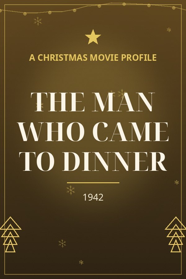 The Man Who Came to Dinner — designed title card art