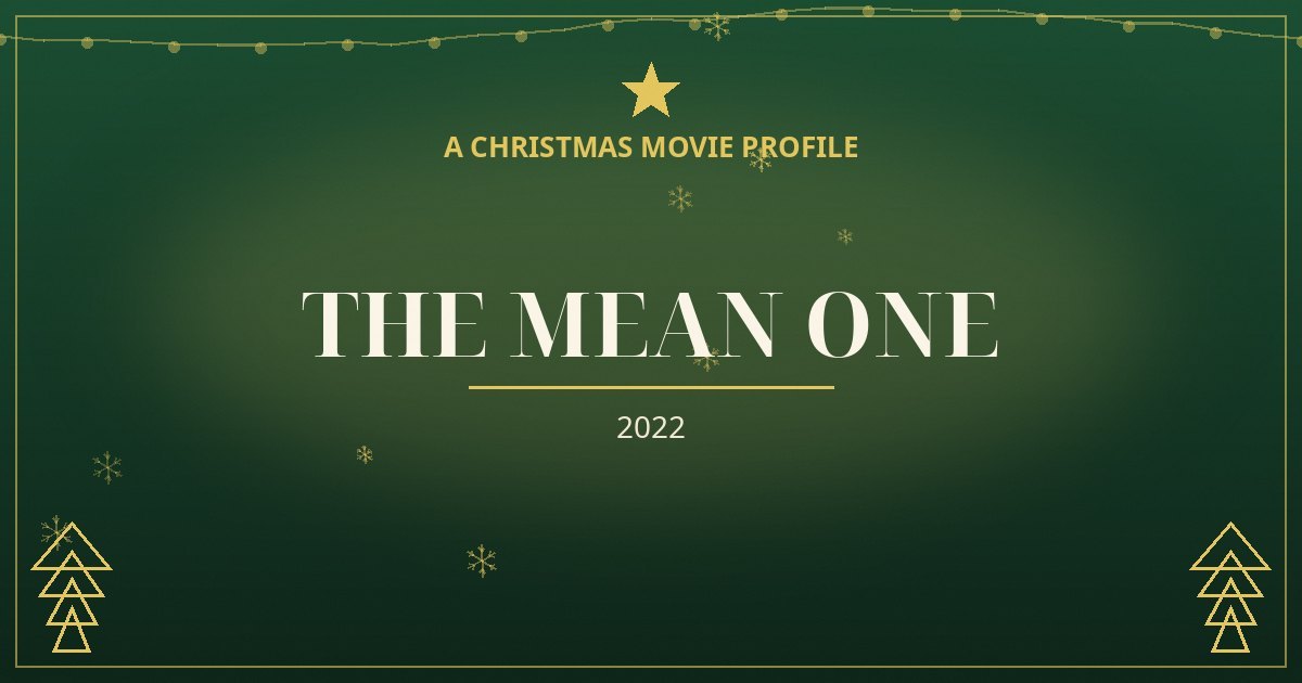 The Mean One — original designed title card art