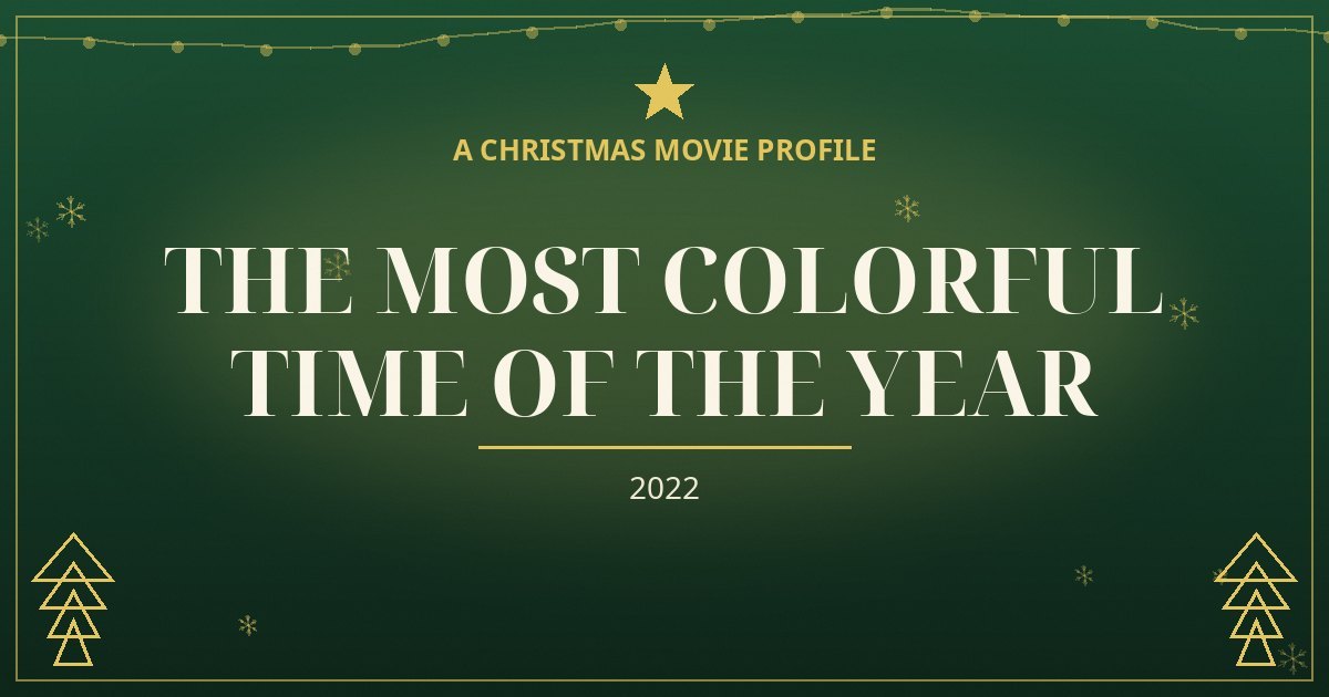 The Most Colorful Time of the Year — original designed title card art