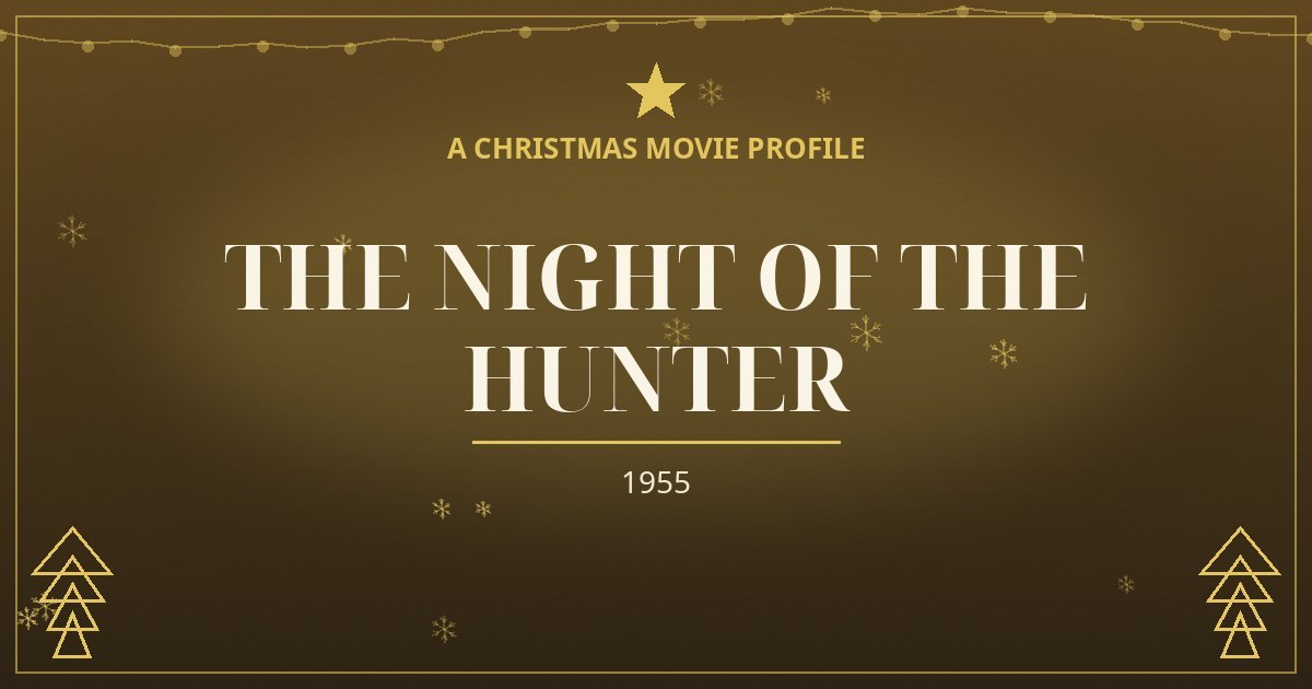 The Night of the Hunter — original designed title card art