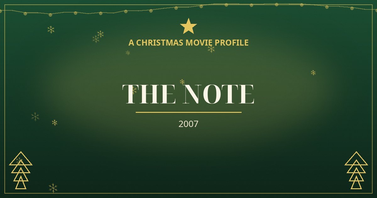 The Note — original designed title card art