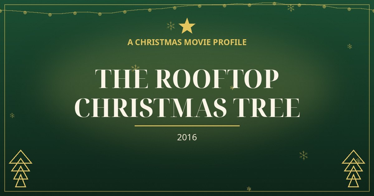 The Rooftop Christmas Tree — original designed title card art
