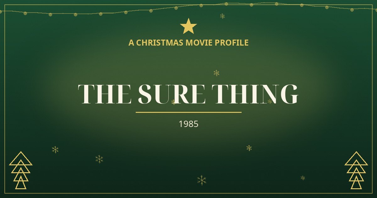 The Sure Thing — original designed title card art