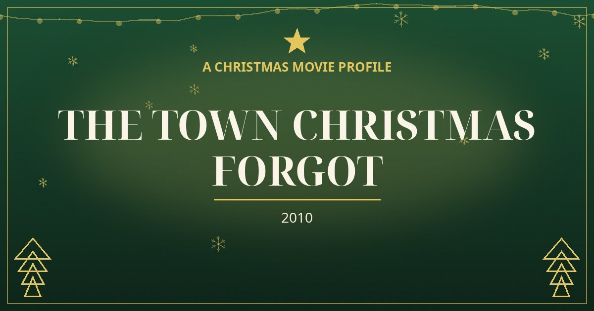 The Town Christmas Forgot — original designed title card art