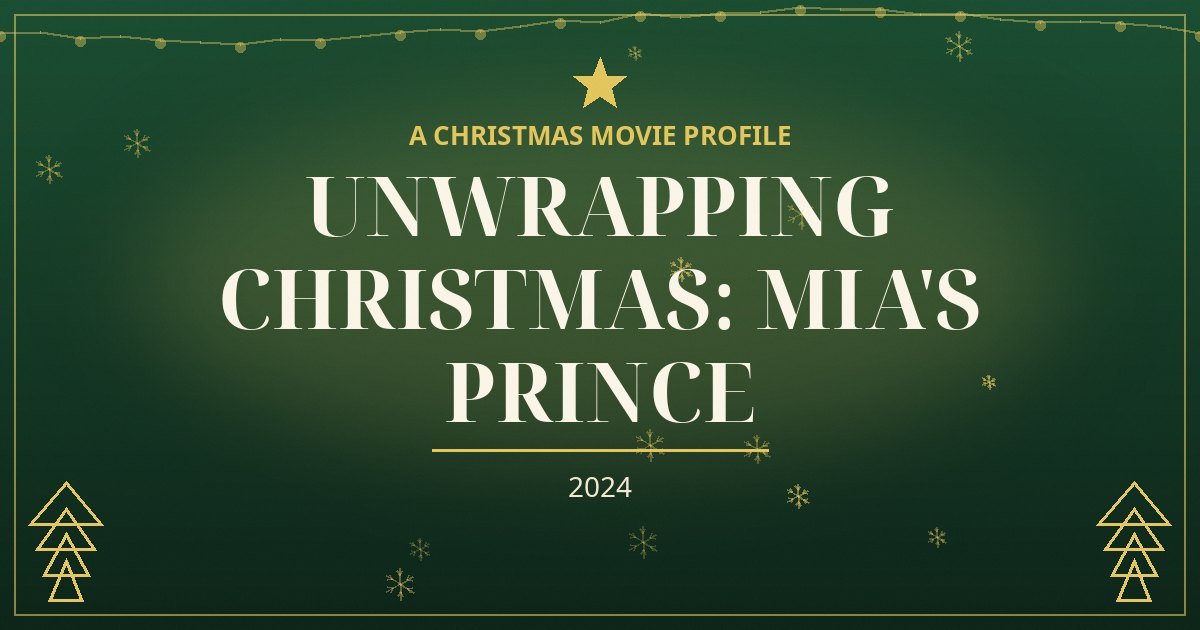 Unwrapping Christmas: Mia's Prince — original designed title card art