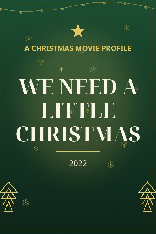 We Need a Little Christmas — designed title card art