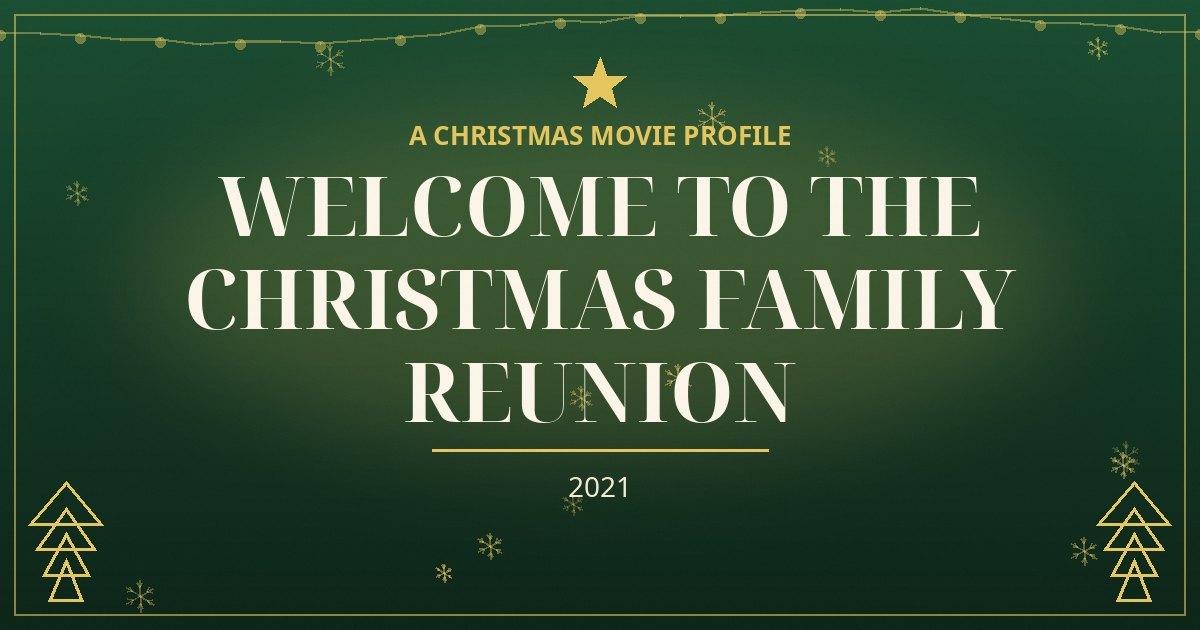 Welcome to the Christmas Family Reunion — original designed title card art