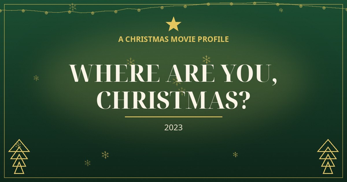 Where Are You, Christmas? — original designed title card art