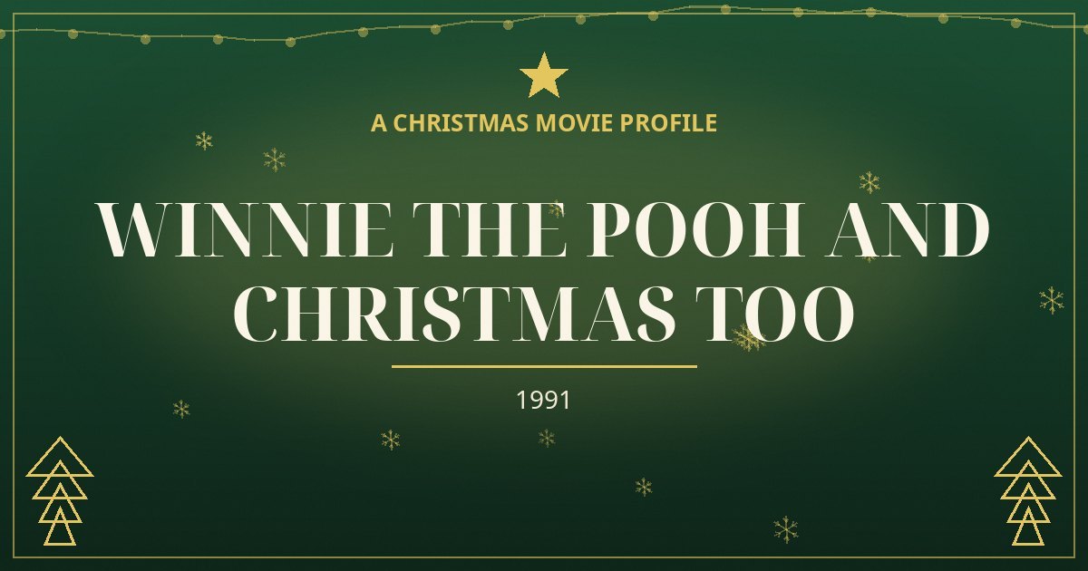 Winnie the Pooh and Christmas Too — original designed title card art
