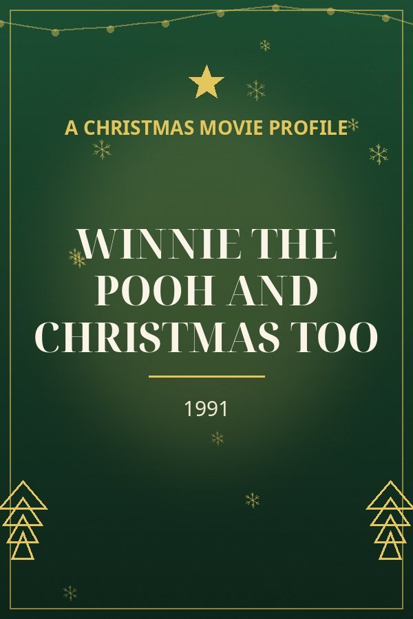 Winnie the Pooh and Christmas Too — designed title card art