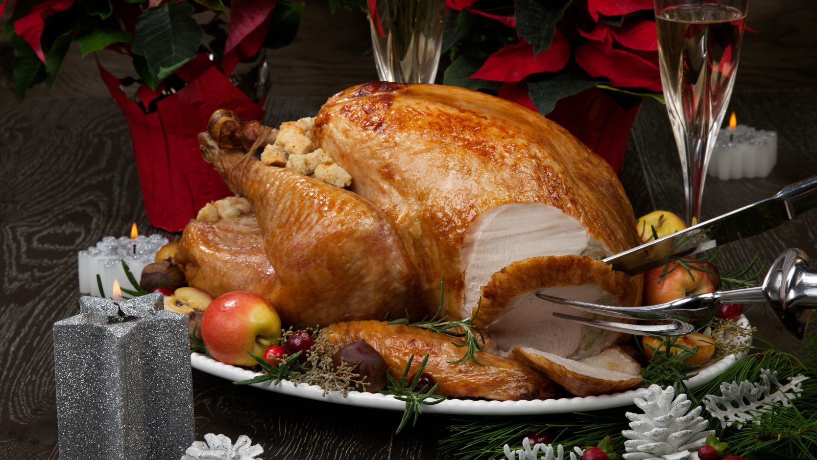 Ham vs. Turkey: The Great Christmas Dinner Debate, Settled — designed cover card