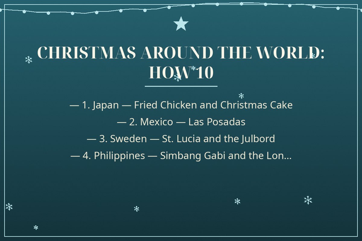 Christmas Around the World: How 10 Countries Celebrate