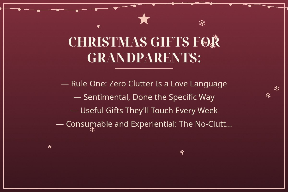 Christmas Gifts for Grandparents: Sentimental, Useful, and Zero Clutter