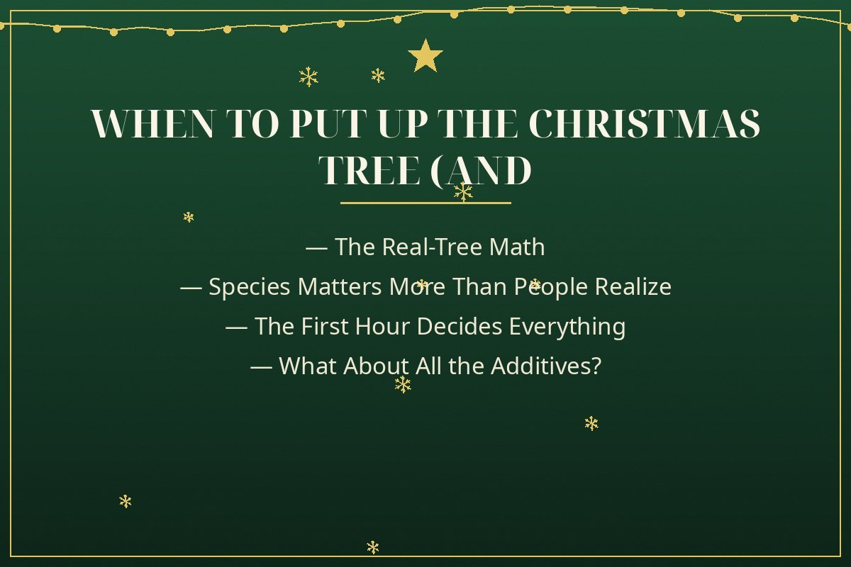 When to Put Up the Christmas Tree (and How to Keep a Real One Alive Till New Year)