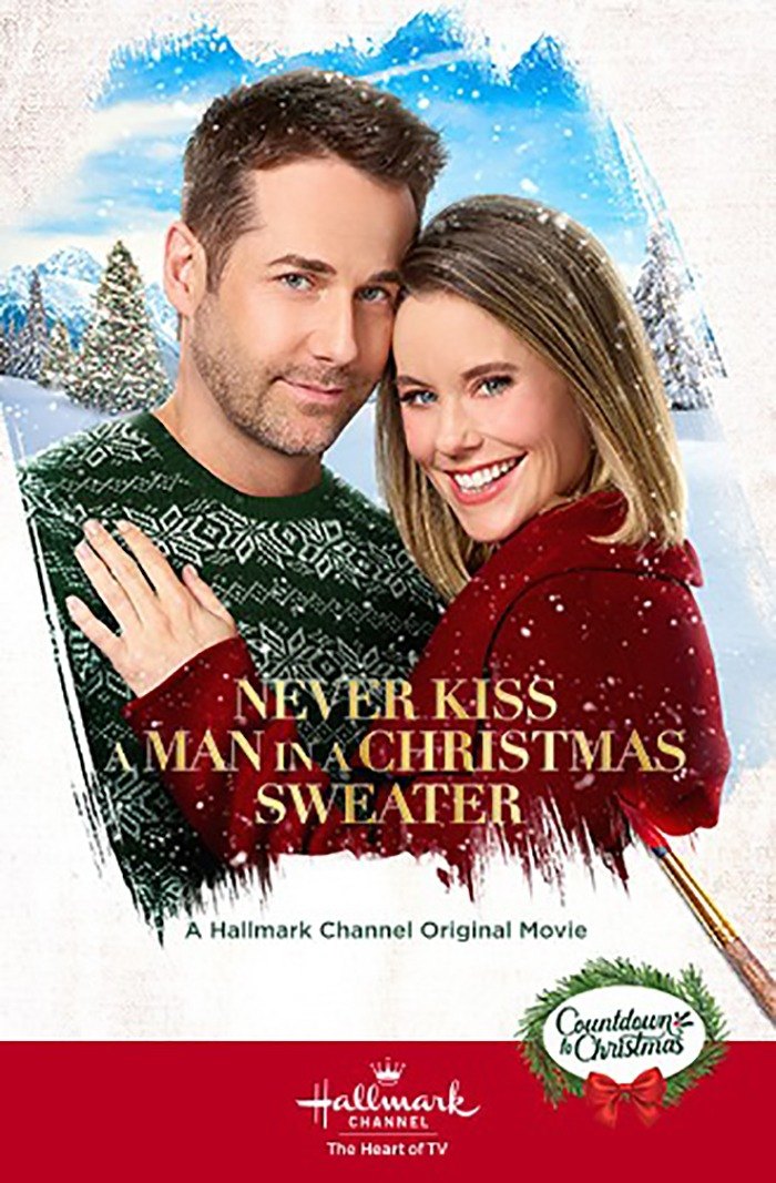 Never Kiss a Man in a Christmas Sweater — official movie poster